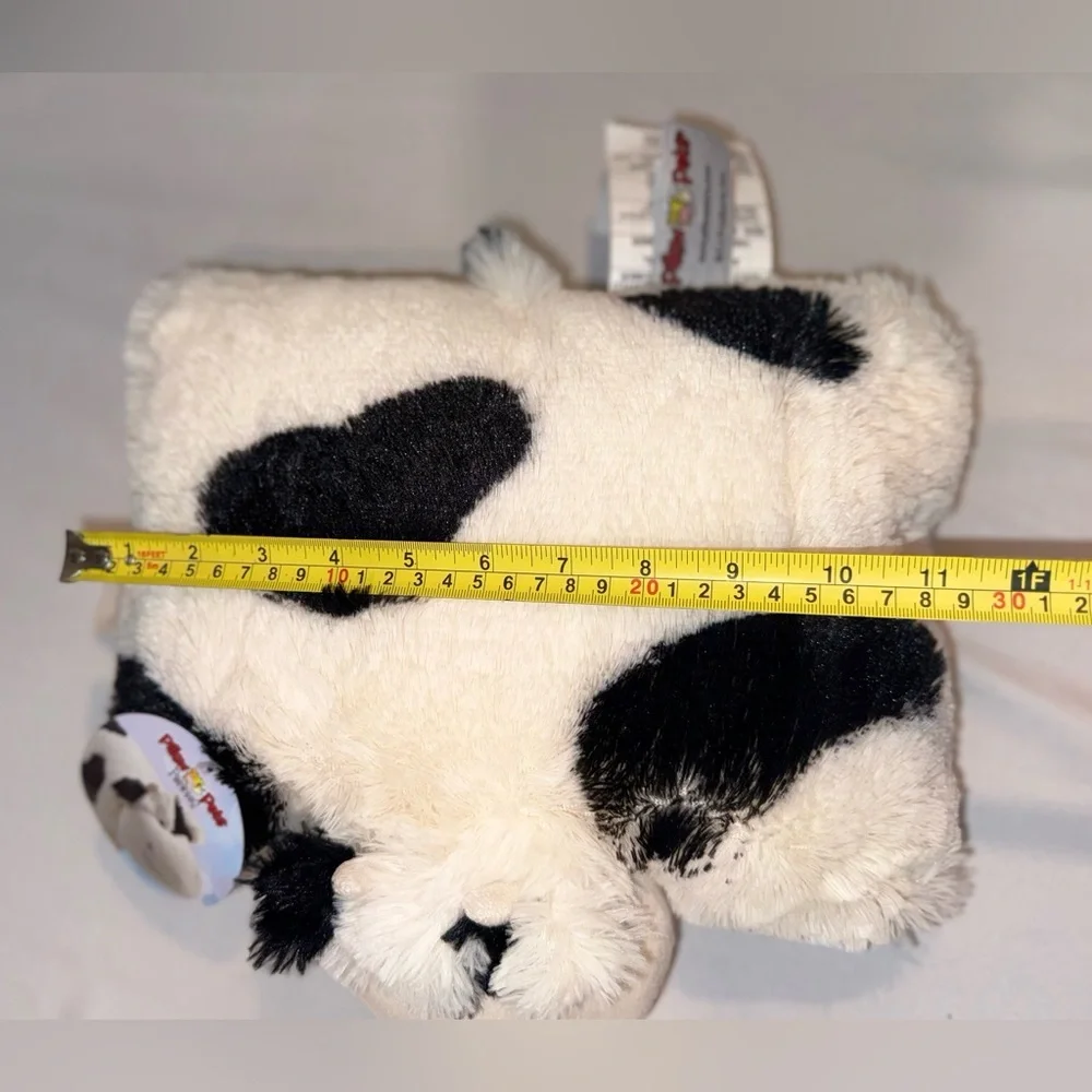 Pillow Pets NWT Plush Cow Pillow Soft Kids Accessory - Black & White
